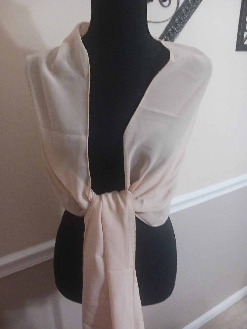 NWT Versatile Champagne Tone Sheer Shawl, Scarf and Wrap